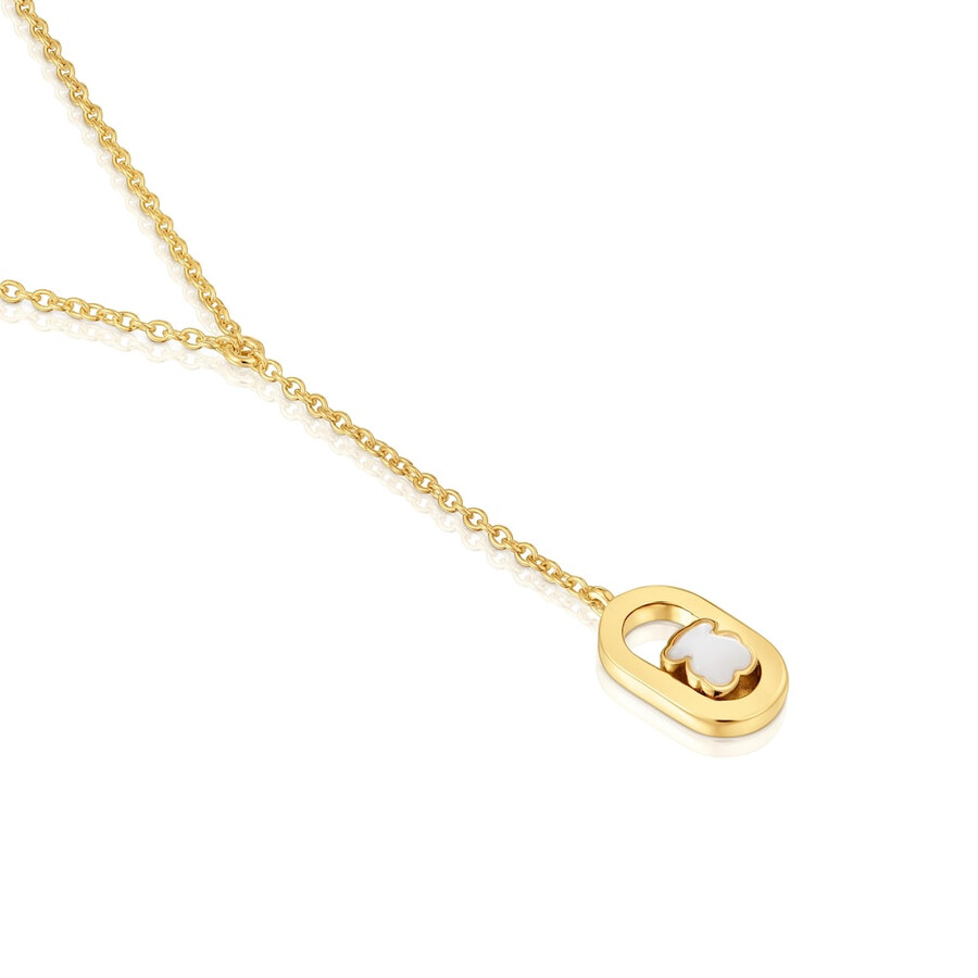 collana con placcatura in oro 18kt su argento e madreperla tous camille