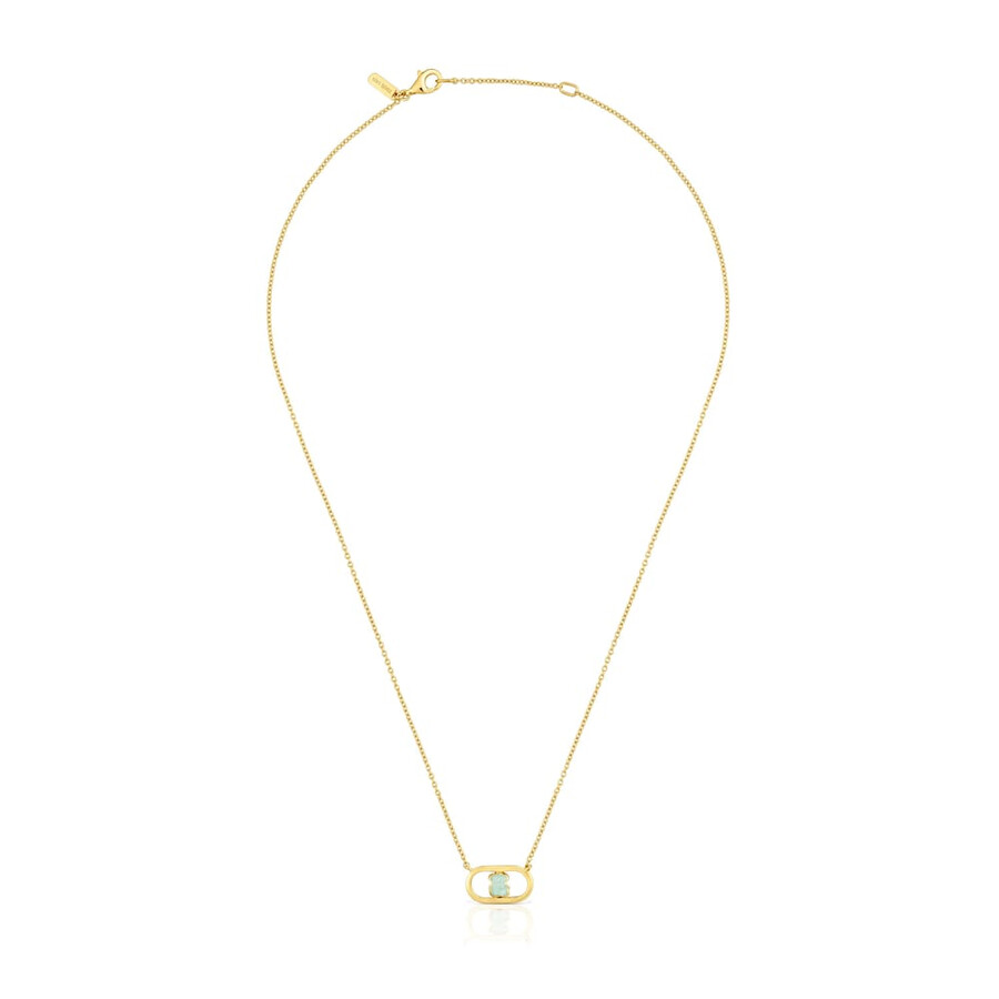 collana con placcatura in oro 18kt su argento e amazzonite tous camille