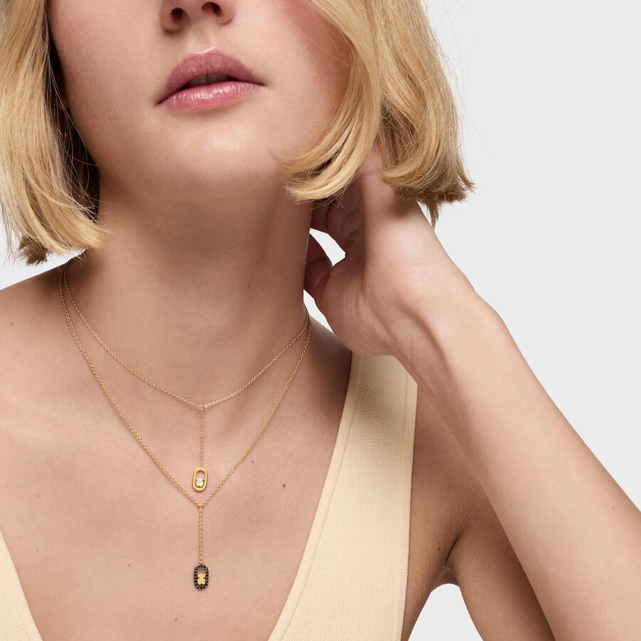 collana con placcatura in oro 18kt su argento e spinelli tous camille