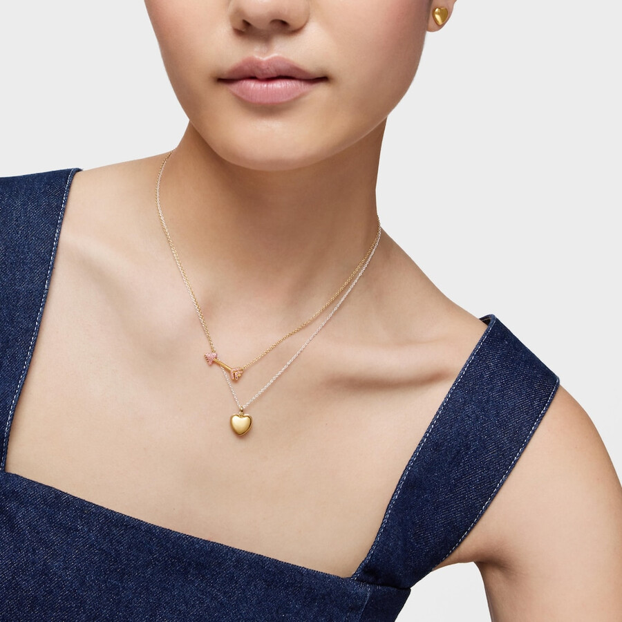 collana con placcatura in oro 18kt su argento e rodoliti tous flechazo