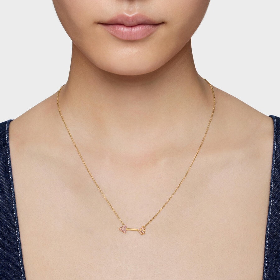 collana con placcatura in oro 18kt su argento e rodoliti tous flechazo
