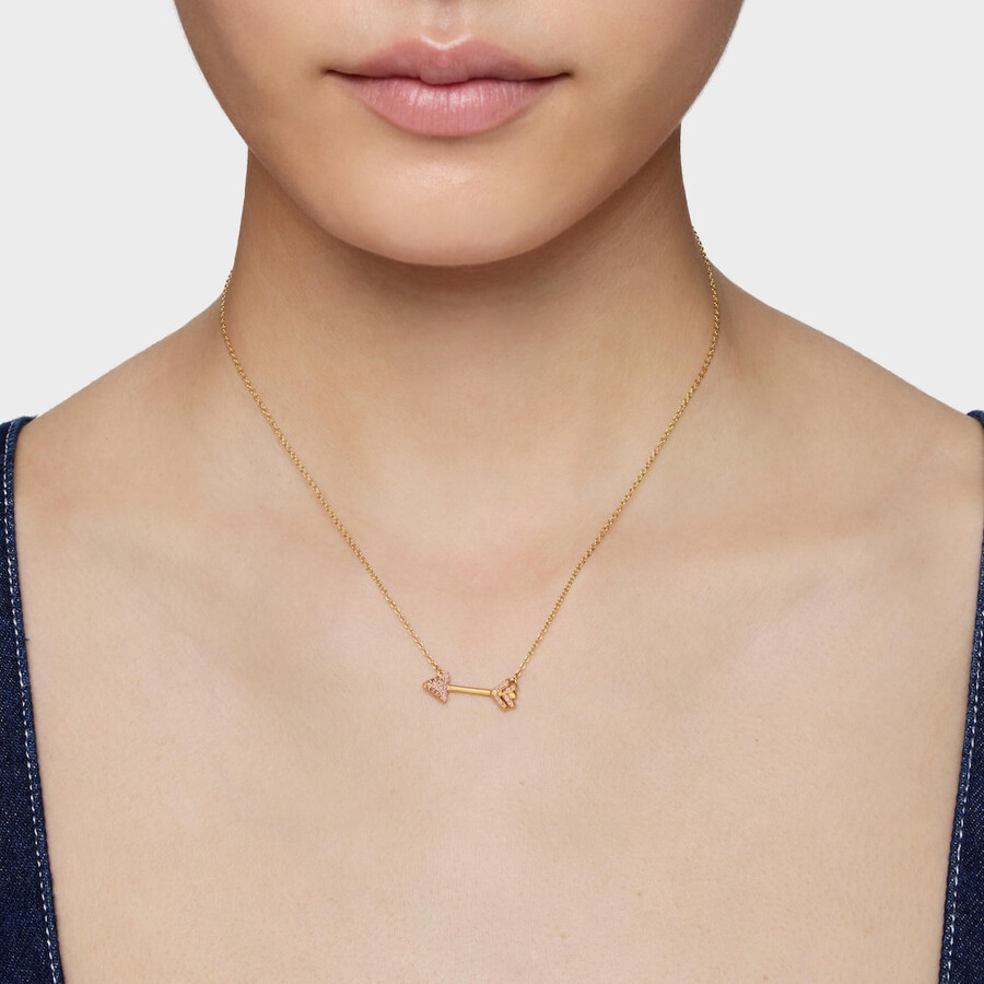collana con placcatura in oro 18kt su argento e rodoliti tous flechazo