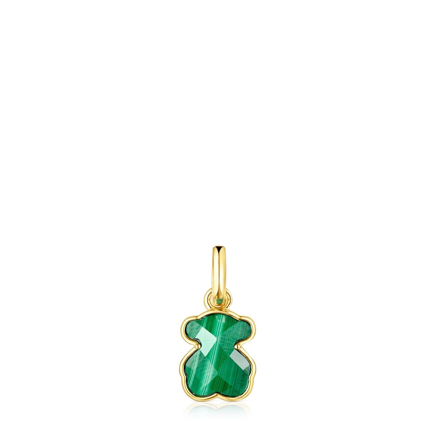 ciondolo in argento vermeil e malachite icon color