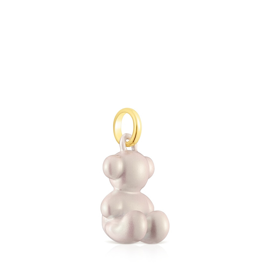 ciondolo a forma di orso in acciaio bianco bold bear