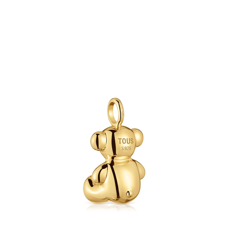 ciondolo orso medio con placcatura in oro 18 kt su argento e ametista bold bear