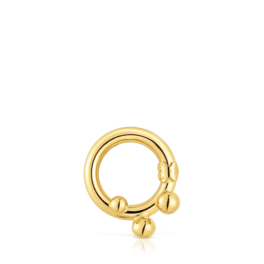 piccolo anello con placcatura in oro 18kt su argento e dettagli hold