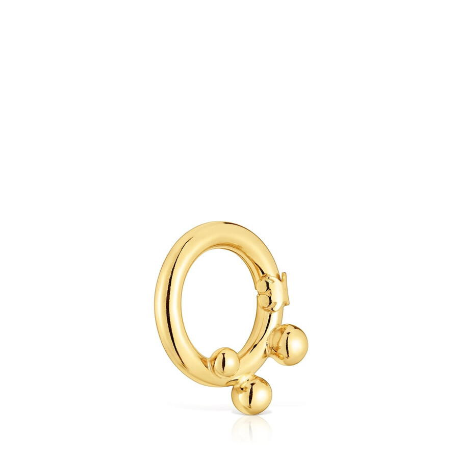 piccolo anello con placcatura in oro 18kt su argento e dettagli hold