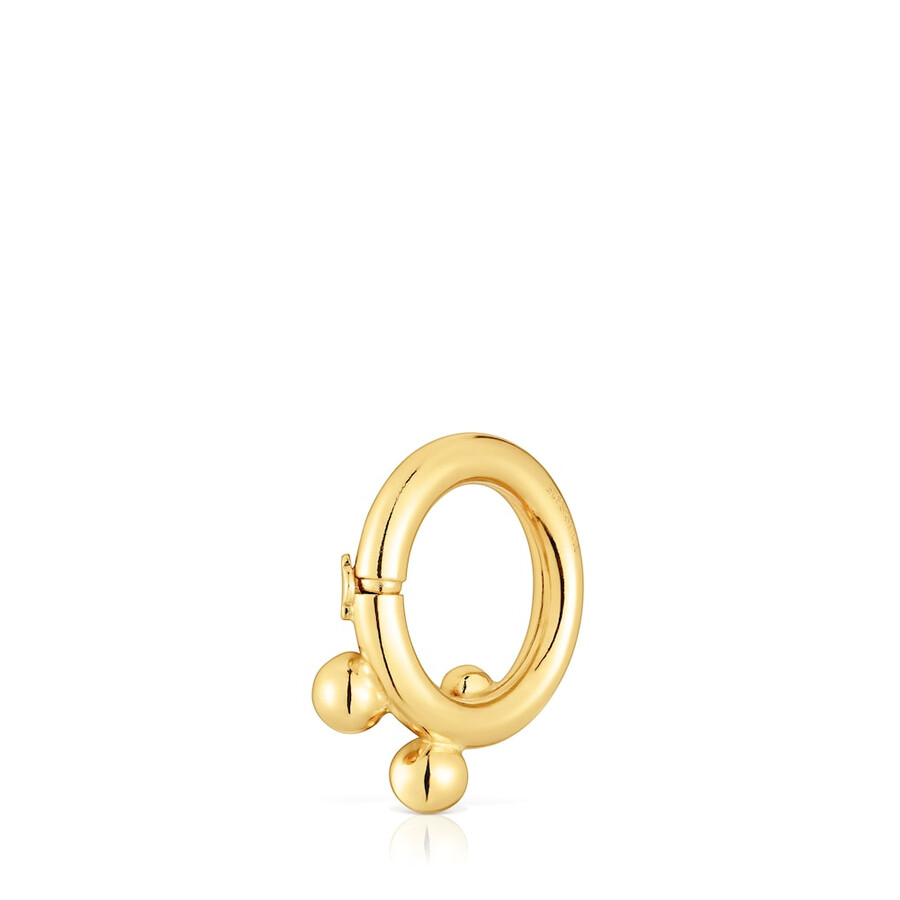 piccolo anello con placcatura in oro 18kt su argento e dettagli hold