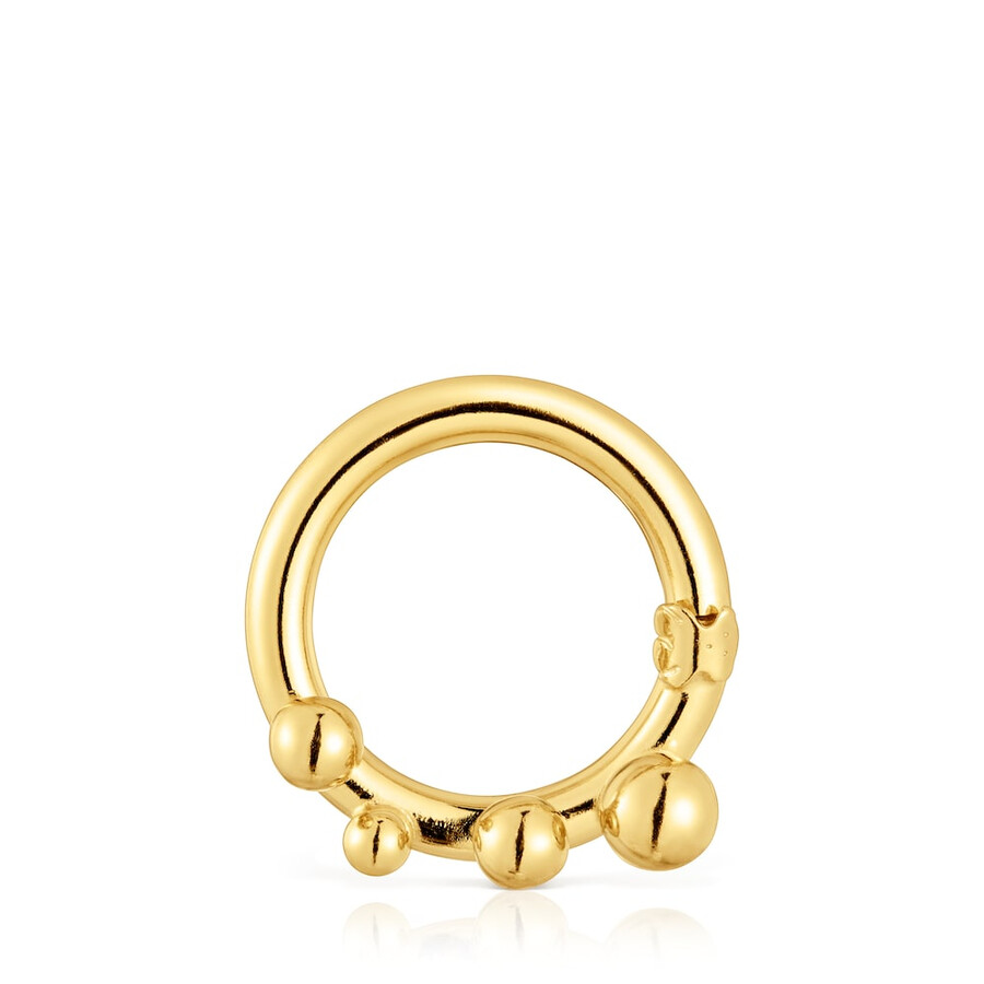 anello medio con placcatura in oro 18kt su argento e dettagli hold