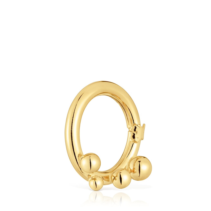anello medio con placcatura in oro 18kt su argento e dettagli hold
