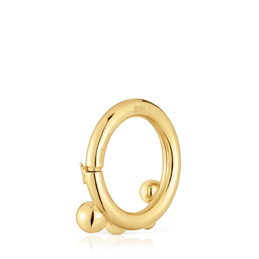 anello medio con placcatura in oro 18kt su argento e dettagli hold