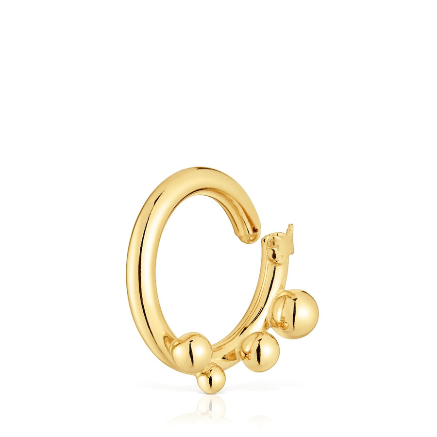 anello medio con placcatura in oro 18kt su argento e dettagli hold