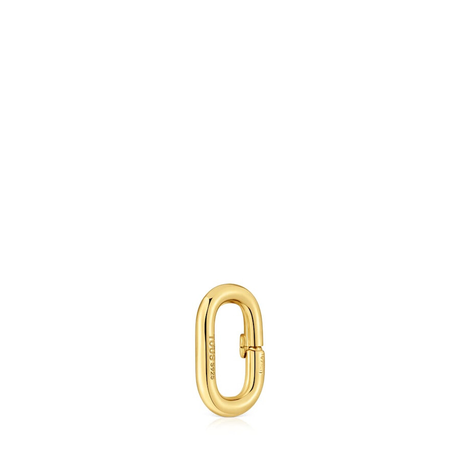 piccolo anello con placcatura in oro 18kt su argento hold oval