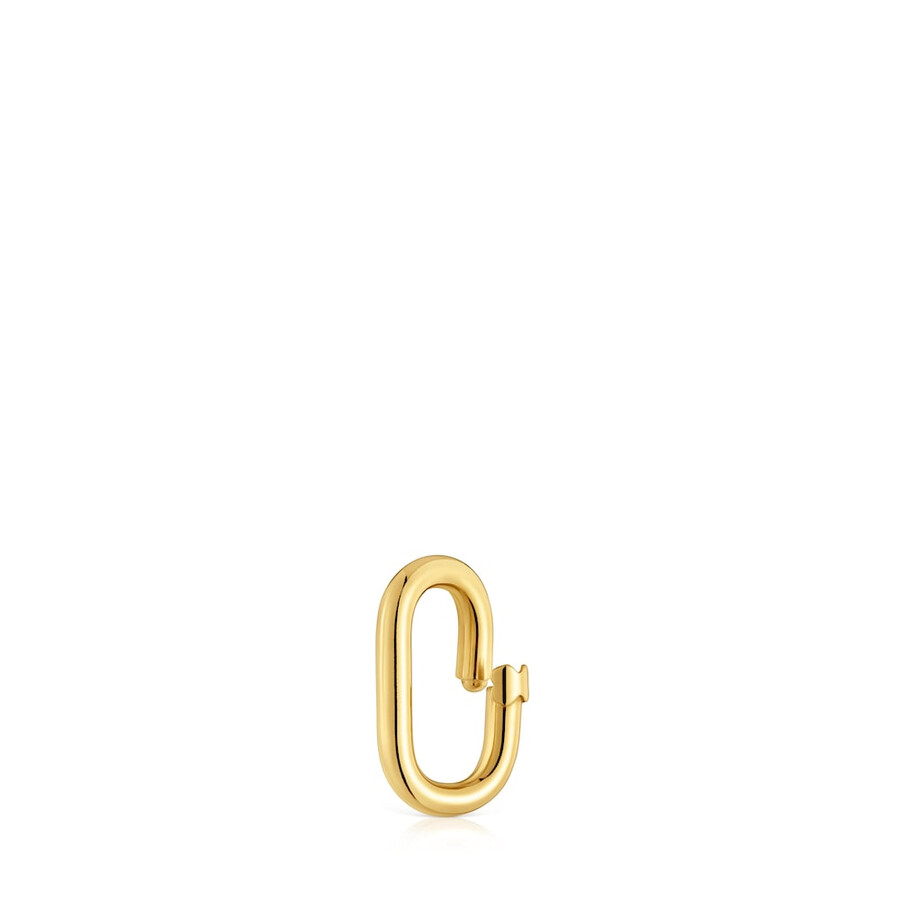 piccolo anello con placcatura in oro 18kt su argento hold oval