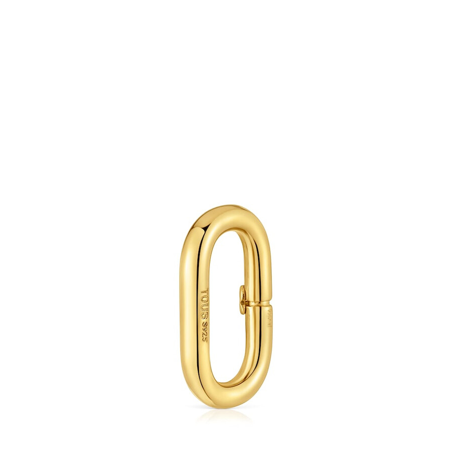 anello medio con placcatura in oro 18kt su argento hold oval
