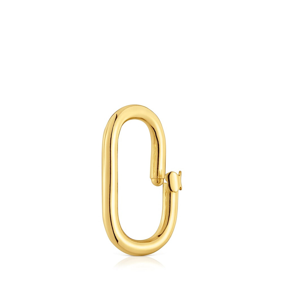anello grande con placcatura in oro 18kt su argento hold oval