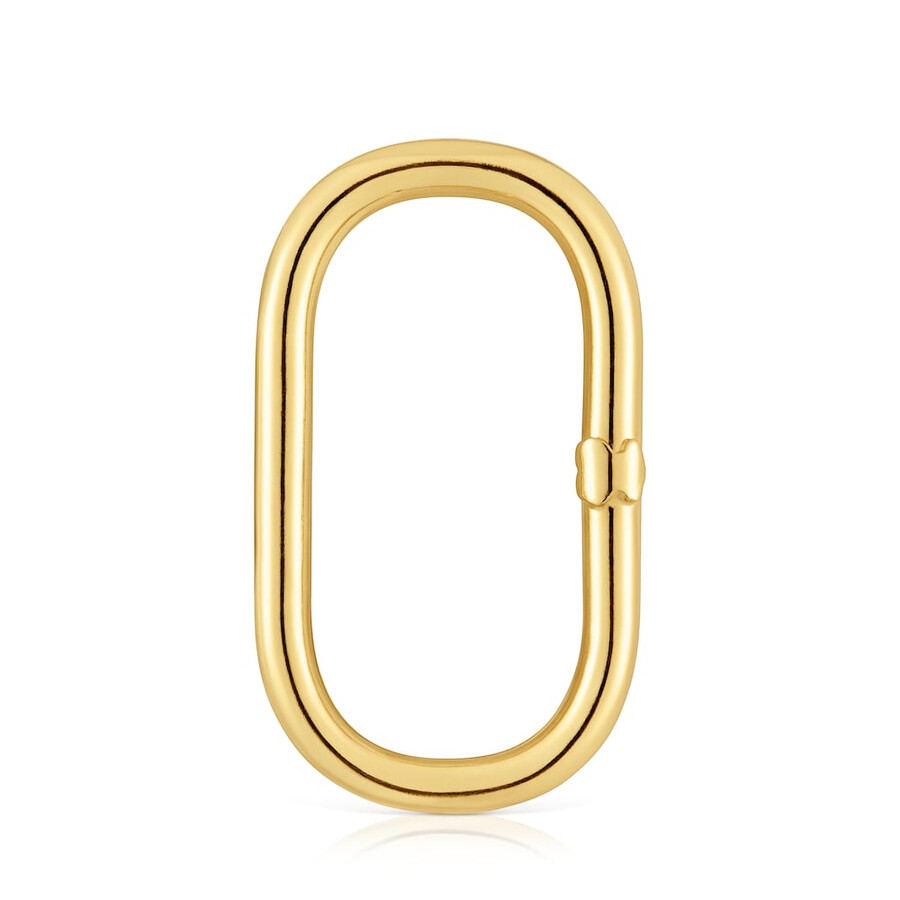 anello extra large con placcatura in oro 18kt su argento hold oval