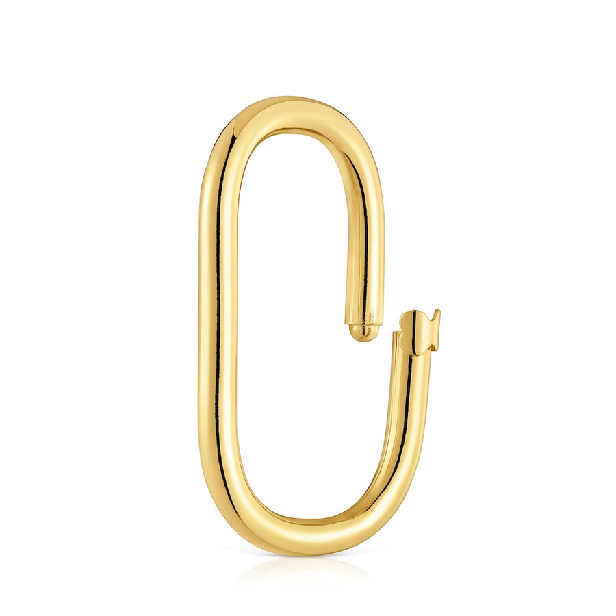 anello extra large con placcatura in oro 18kt su argento hold oval