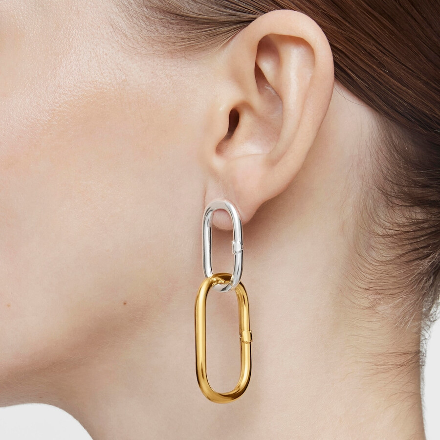 anello extra large con placcatura in oro 18kt su argento hold oval
