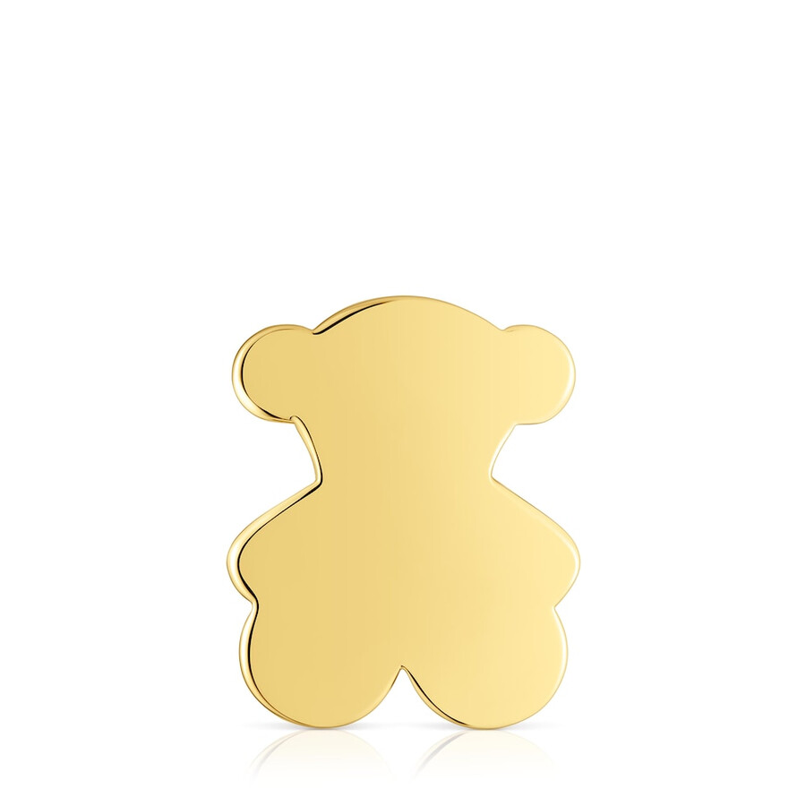 ciondolo medio a forma di orso in argento placcato oro 18kt tous 1950