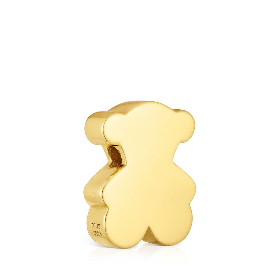 ciondolo medio a forma di orso in argento placcato oro 18kt tous 1950