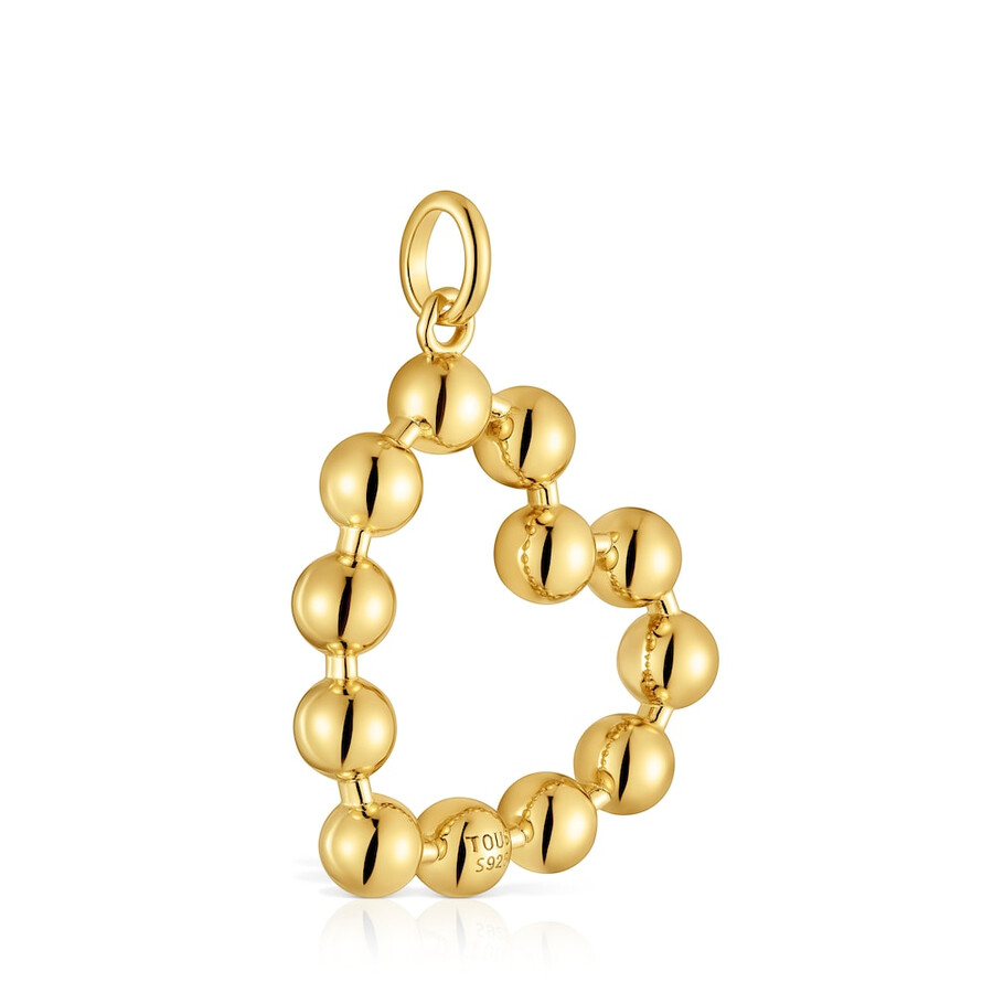 ciondolo a forma di cuore con placcatura in oro 18 kt su argento sugar party