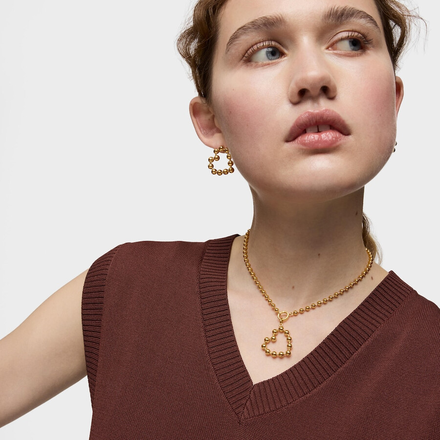 ciondolo a forma di cuore con placcatura in oro 18 kt su argento sugar party