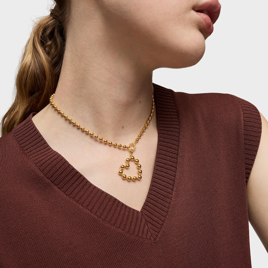 ciondolo a forma di cuore con placcatura in oro 18 kt su argento sugar party