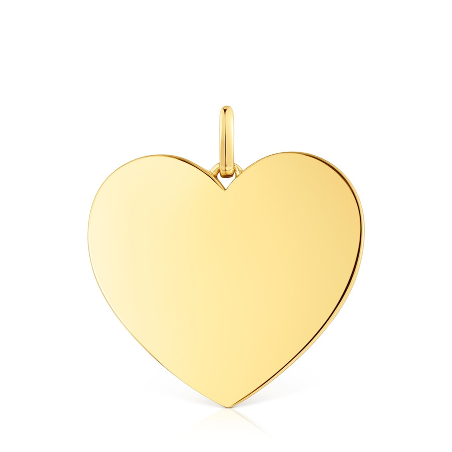 ciondolo a forma di cuore in argento placcato oro 18kt da 27 mm sweet dolls