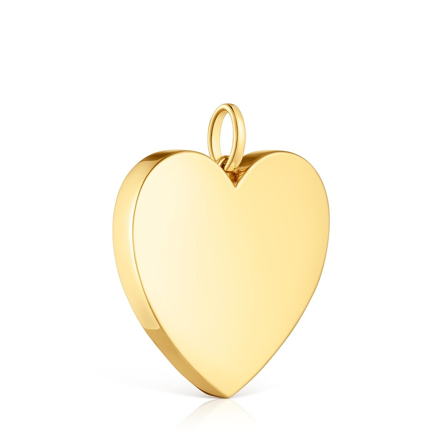 ciondolo a forma di cuore in argento placcato oro 18kt da 27 mm sweet dolls