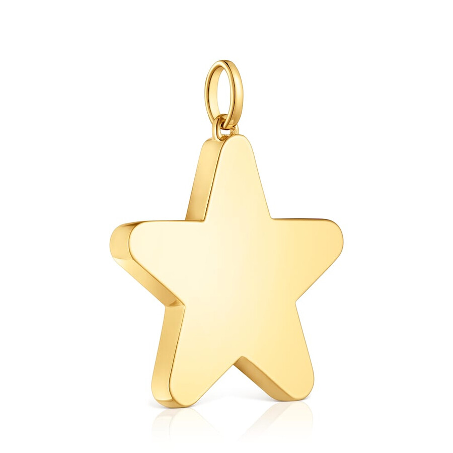 ciondolo a forma di stella in argento placcato oro 18kt da 27 mm sweet dolls