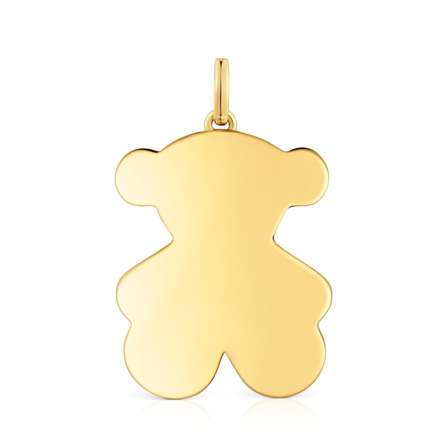 ciondolo medio da 29 mm con orsetto placcato in oro 18kt su argento sweet dolls