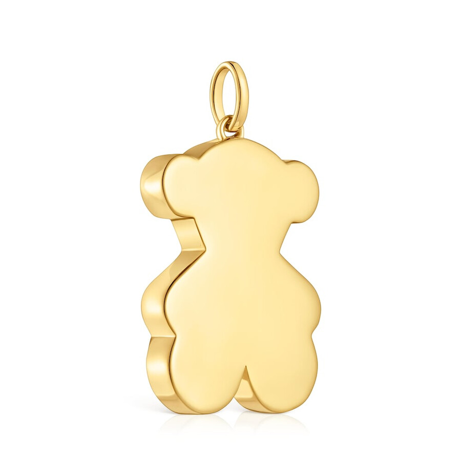 ciondolo medio da 29 mm con orsetto placcato in oro 18kt su argento sweet dolls