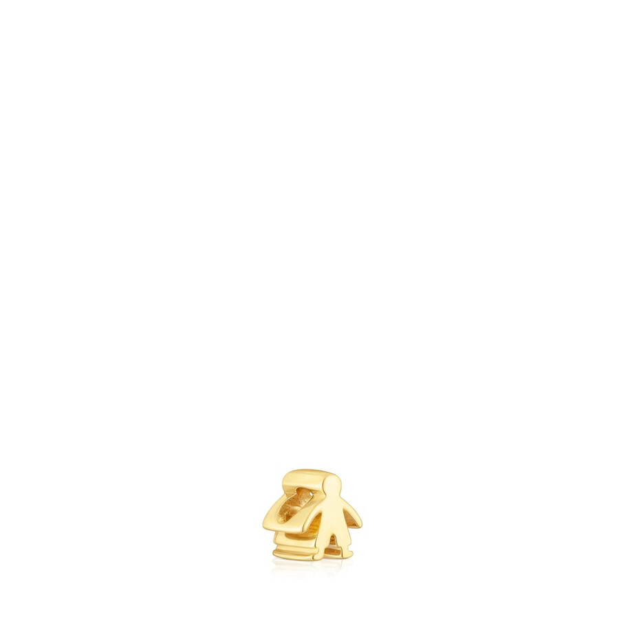 ciondolo tous basics con motivo a ragazzo in argento placcato oro 18kt da 7 mm