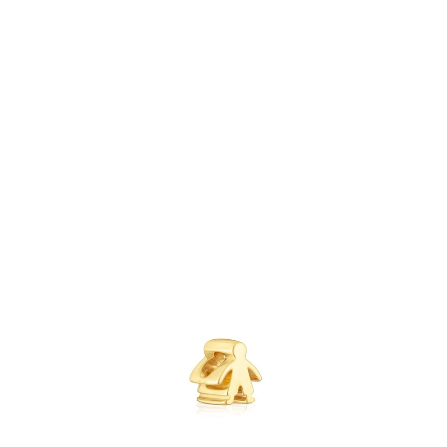ciondolo tous basics con motivo a ragazzo in argento placcato oro 18kt da 7 mm