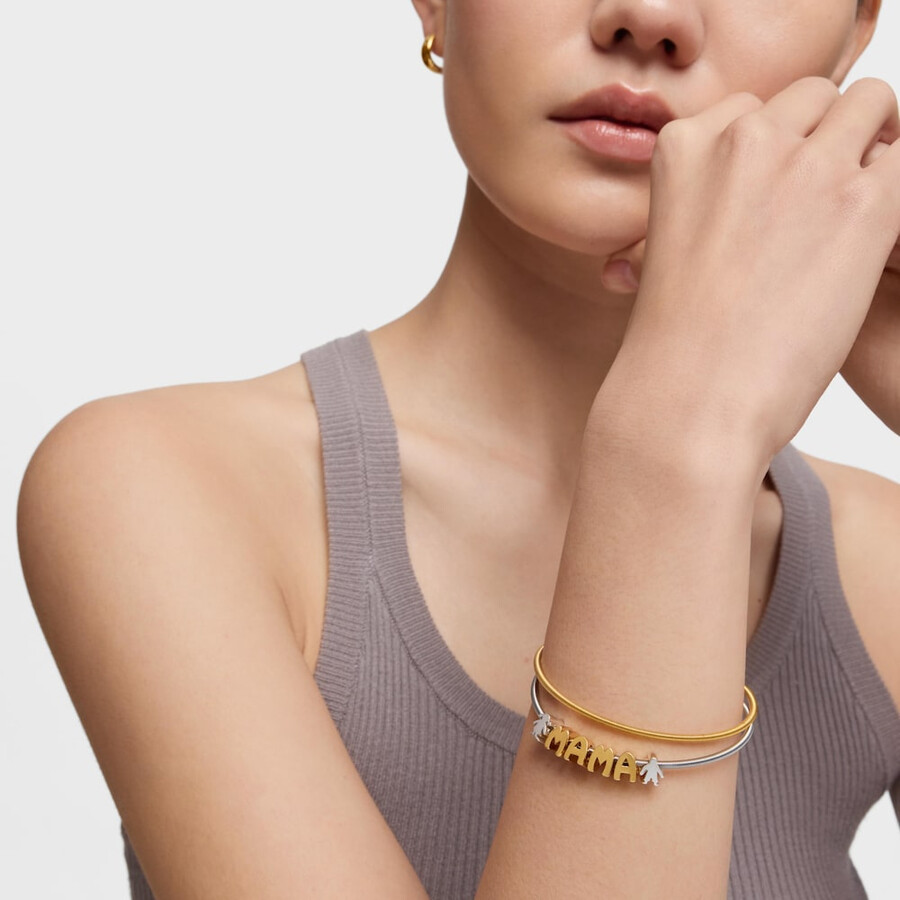 confezione di ciondoli tous mama placcati in oro 18kt su argento