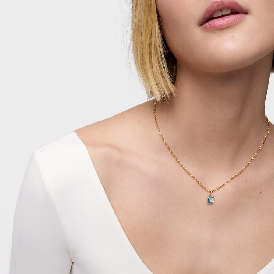 piccolo pendente placcato oro 18kt su argento con medaglioni di topazio