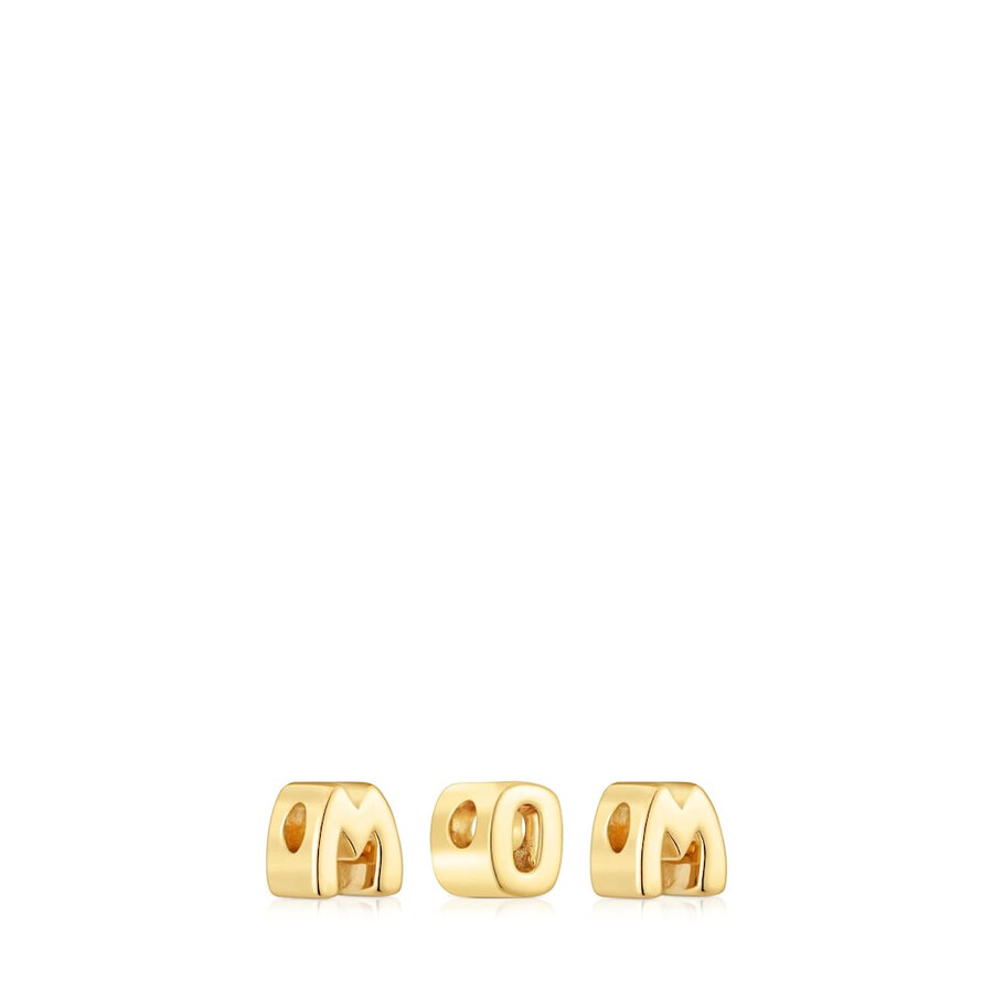 confezione di ciondoli placcati in oro 18kt su argento con diamanti tous mom