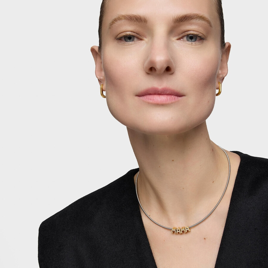 confezione di ciondoli tous mama placcati in oro 18kt su argento con diamanti