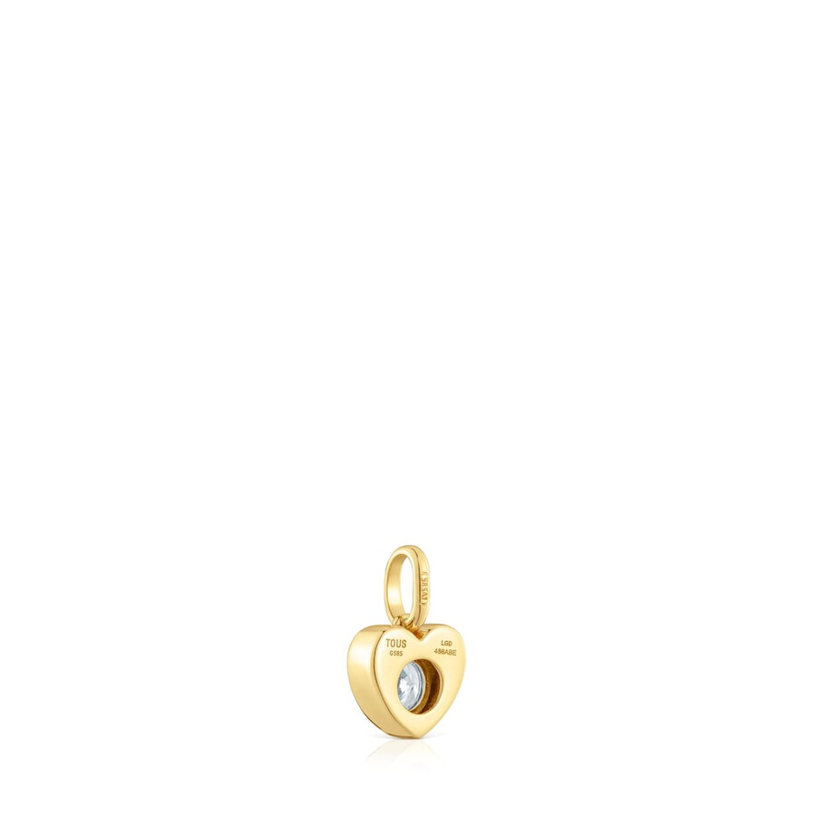 ciondolo a forma di cuore in oro con diamante creato in laboratorio tous lili