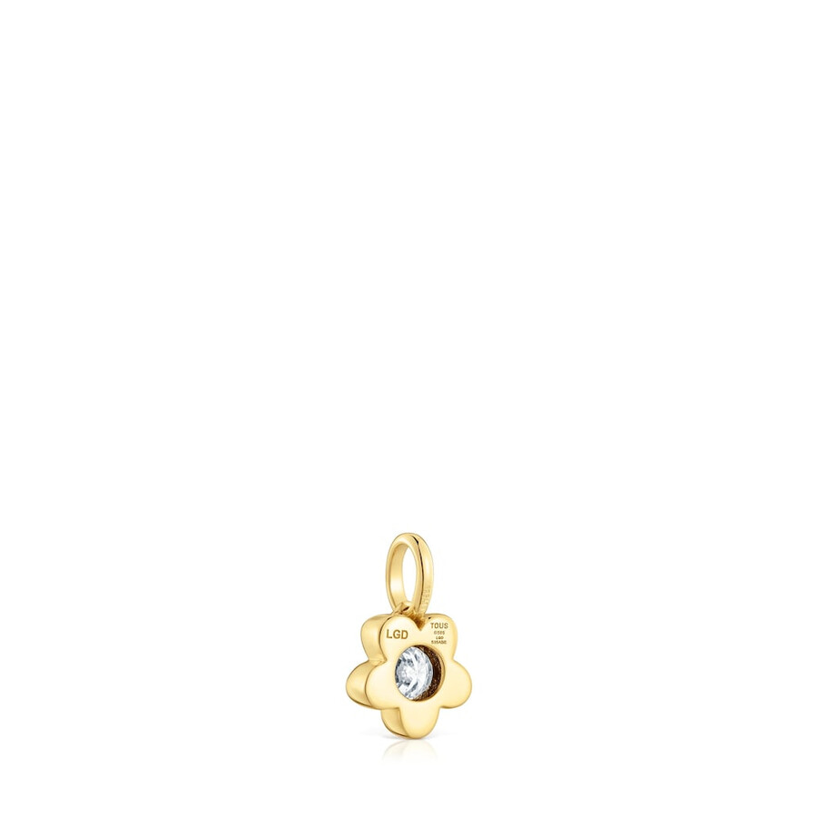 ciondolo a forma di fiore in oro con diamante di laboratorio tous lili