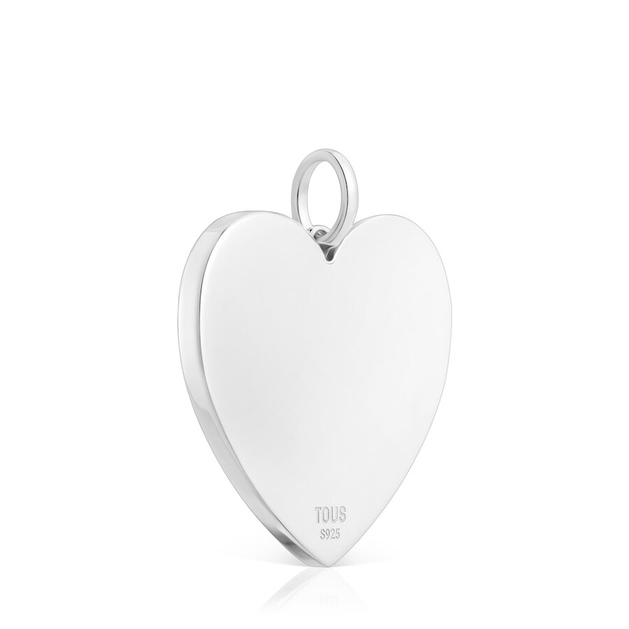 ciondolo a forma di cuore con motivo a fiocco bicolore tous ribbon