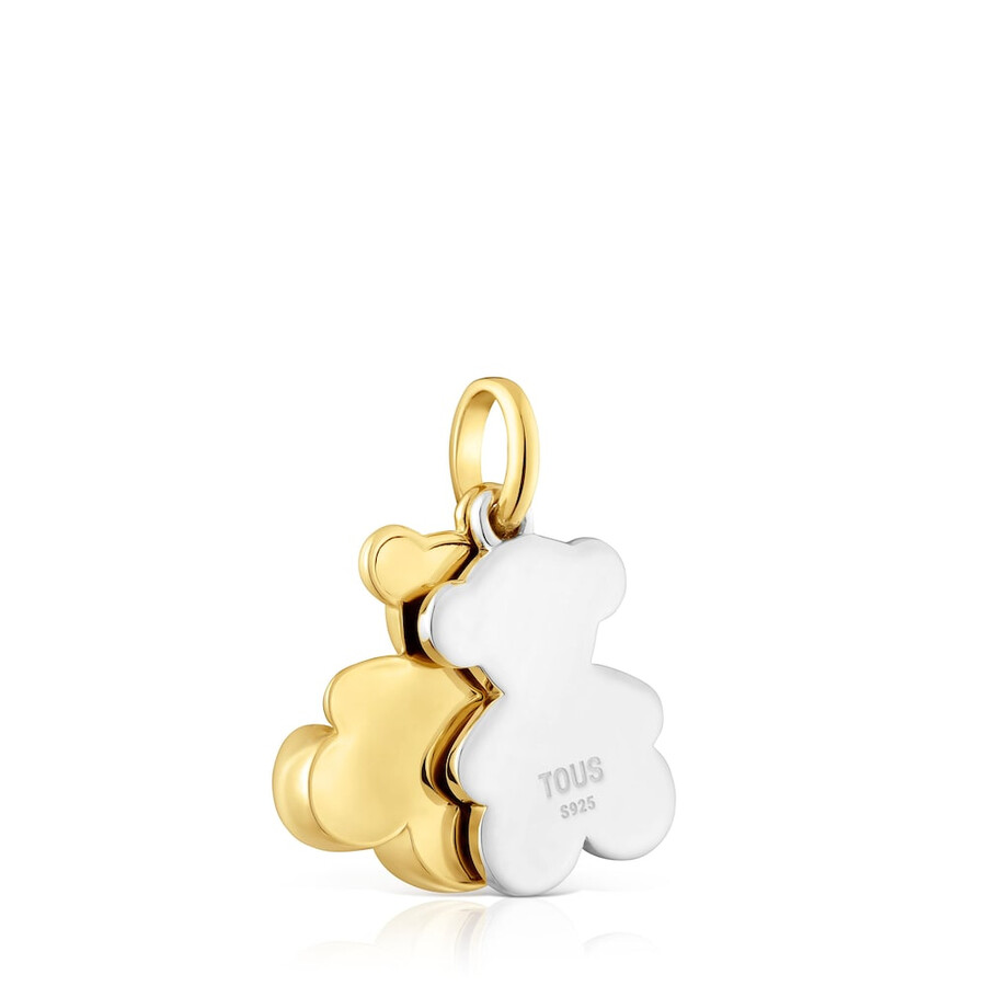 ciondolo doppio orso bicolore bold bear