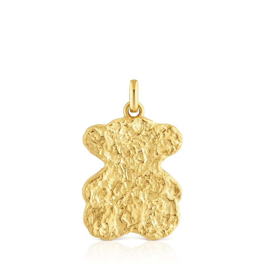 ciondolo a forma di orso con placcatura in oro 18kt su bonbon in argento sweet dolls