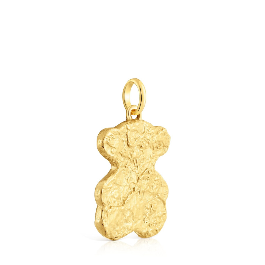ciondolo a forma di orso con placcatura in oro 18kt su bonbon in argento sweet dolls