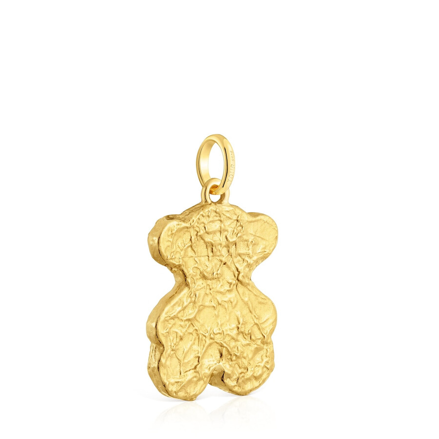 ciondolo a forma di orso con placcatura in oro 18kt su bonbon in argento sweet dolls
