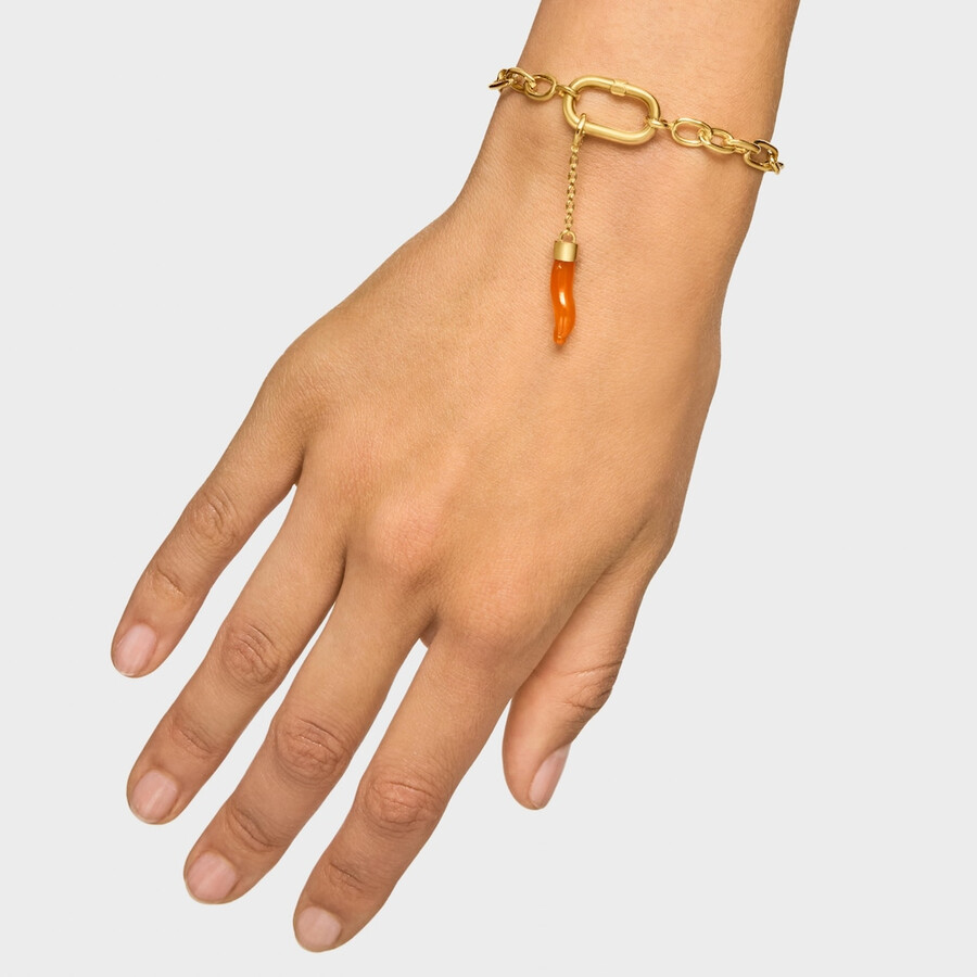 pendente con placcatura in oro 18kt su medaglioni in argento e corniola