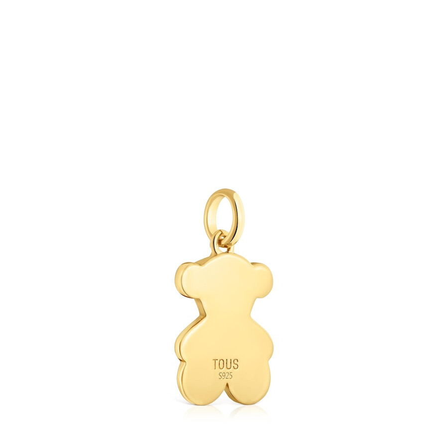 ciondolo a forma di orso lavorato con placcatura in oro 18kt su argento sweet dolls