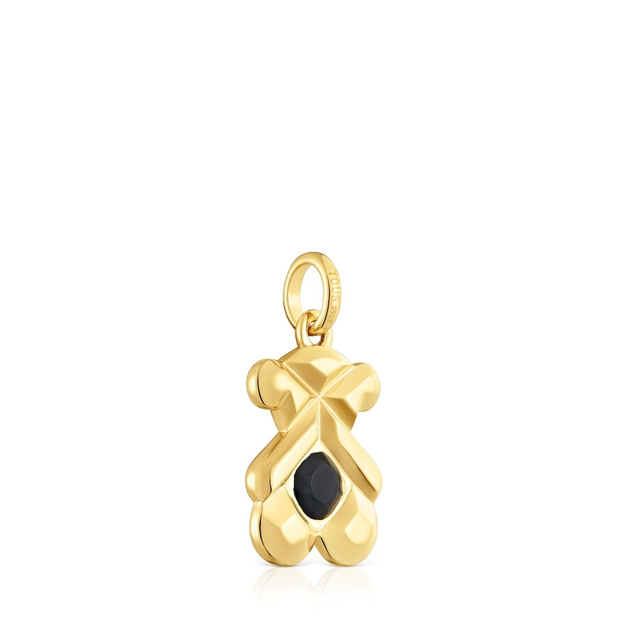 ciondolo con placcatura in oro 18kt su argento e onice tous sweet 40s