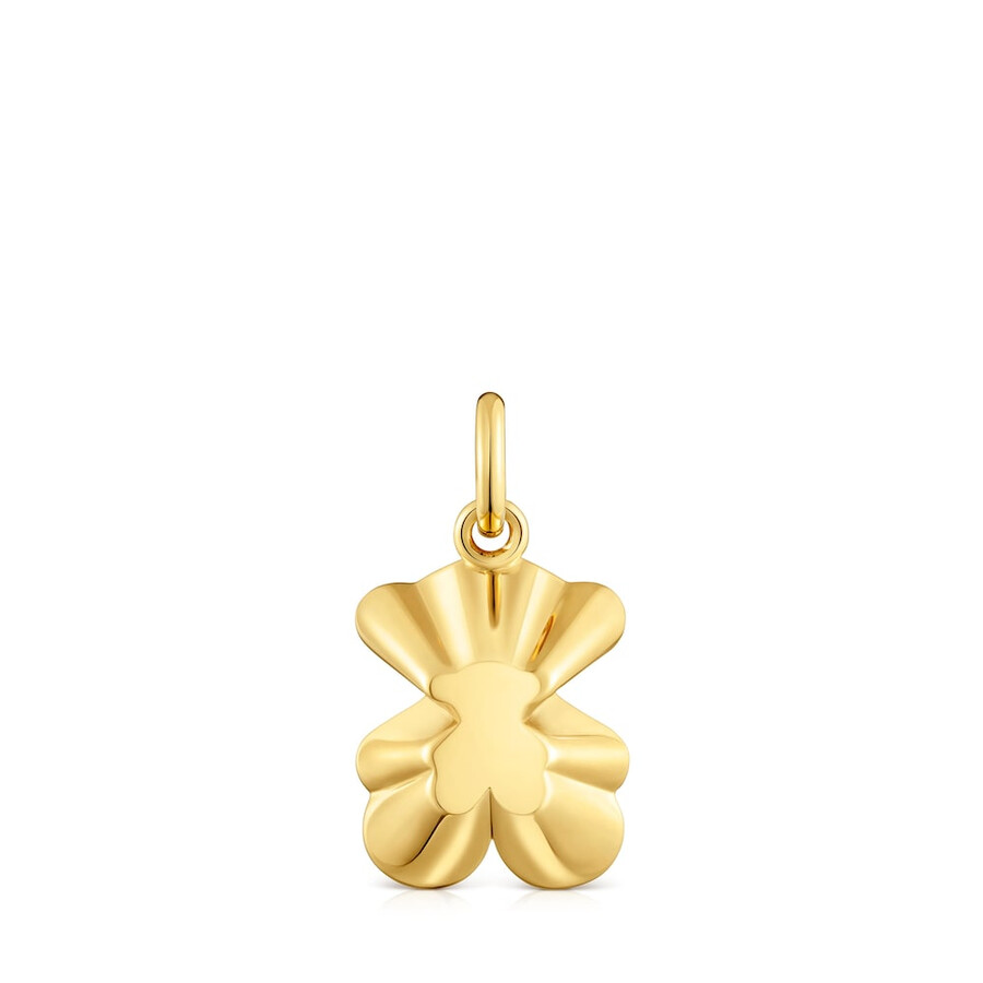 ciondolo a forma di orso proiettato con placcatura in oro 18kt su argento tous sweet 40s
